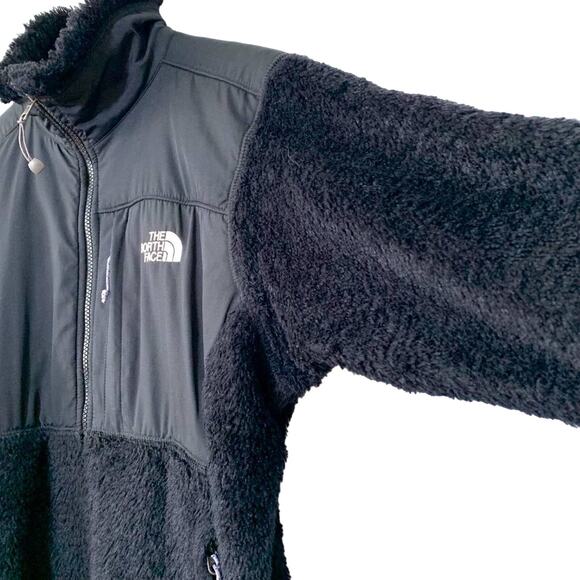 The North Face Summit Series Denali Full Zip Furry Fuzzy Jacket Black Small - Picture 6 of 11